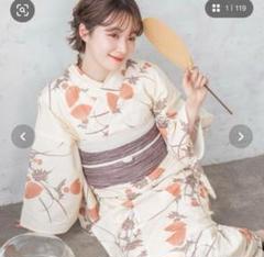 花柄浴衣 クリーム色 グレー 帯付き 楽天市場】菊（カラーグレー）（浴衣セット｜和服）：レディース