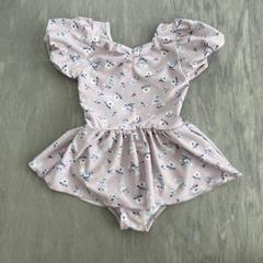 アプレレクール 水着 ワンピース 花柄 女の子ピンク 120