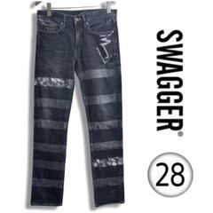 SWAGGER ノンウォッシュシンチバックデニムパンツ インディゴ