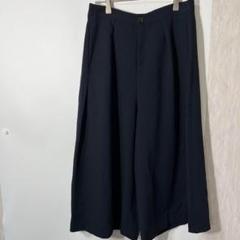 【オフオン】OFUON ネイビー ワイドパンツ L