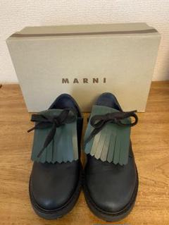 セール⚫︎MARNI⚫︎ グリーンのベルクロタッセルのシューズ 33