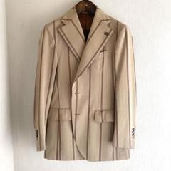 Gabriele Pasini テーラードジャケット ストライプ 麻 絹混合 Gabriele Pasini テーラードジャケット ストライプ 麻 絹混合