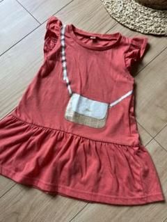 オシャレ　赤　ワンピース　９５センチ　フリル　デザイン　バッグ　可愛い