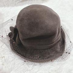 百貨店オリジナルmillinetyPAPILLON帽子ハットヴィンテージ