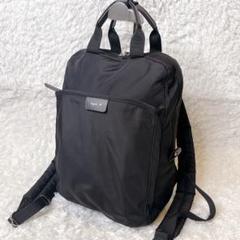 極美品】アニエスベー☆現行ナイロンリュックチャーム付ブラック
