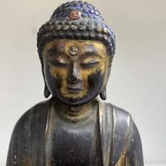 江戸初期　木彫　阿弥陀仏　高さ31㎝　トヒコカ　東な6-1116① 専用 江戸初期 木彫 阿弥陀仏 高さ31㎝ トヒコカ 東な6-1116①
