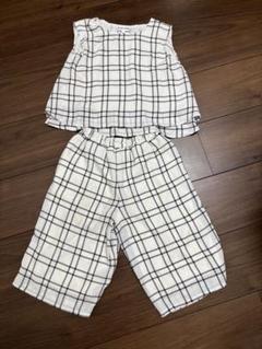 GLOBAL WORK チェック柄 トップス&パンツセット M