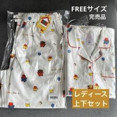 ジェラートピケ ミッフィー 総柄ネルシャツ パンツ セットアップ