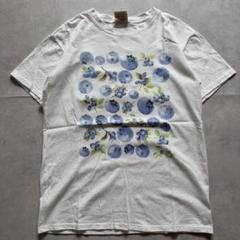 00s COMFORT COLORS ブルーベリープリント Tシャツ 花　果物