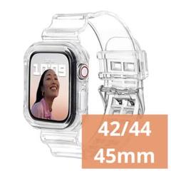 Apple Watch バンド 45mm 44mm 42mm クリア 保護カバー