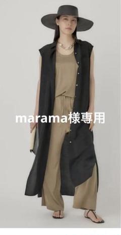 marama 　Chaos(カオス)/デザーラシャツワンピース　黒 marama 様専用 Chaos(カオス)/デザーラシャツワンピース 黒