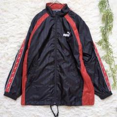 PUMA フルジップパーカー トラックジャケット ネイビー レッド キッズ150