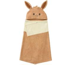 ポケモン　モンポケ　イーブイフード付きタオル　おくるみ
