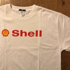 Shell 半袖Tシャツ 染み込み ガソリンスタンド 白 ホワイト