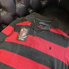 Polo Ralph Lauren ラガーシャツ M 赤黒