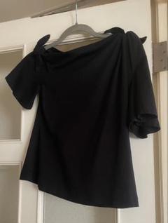 ADEAM アディアム　FOXEY カットソー　ドッキング　リボン紐　ブラック 2025年最新】ADEAM レディース 半袖(Tシャツ) Tシャツ