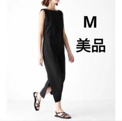M ブラック UNIQLO C クレープジャージーワンピース ユニクロ