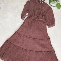 OLIVE des OLIVE 半袖　ロング　ワンピース　ピンク　Fサイズ