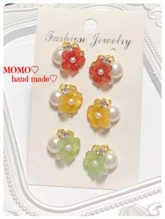 ビジューピアス♡3点セット♡ハンドメイド♡