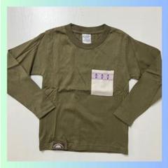 新品　子供服　ロンT　長袖　110cm 刺繍　カーキ　キッズ　トップス　和風