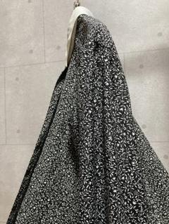 希少 小花柄 デザインポリシャツ 昭和レトロ ヴィンテージ 黒 カラフル 一点物 1点物 ヴィンテージ 昭和レトロポップ ブラウスシャツふるじょ