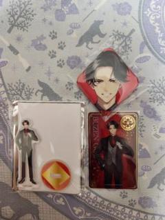 刀剣乱舞 大本丸博 スクエア缶バッジ&祝装ミニアクリルスタンド 豊前江 豊前江 大本丸博 ミニアクリルスタンド スクエア缶バッジ クリア