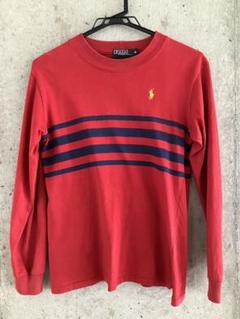 Polo by Ralph Lauren 赤 ストライプ 長袖カットソー M