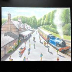 水彩画・原画・透明水彩・イギリス・湖水地方・汽関車トーマス m62004854072_1.jpg?1678415408