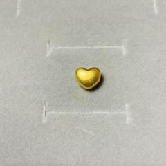 24K 24金　小粒ハート型　ペンダントトップ　足金999刻印入り 24K 24金 小粒ハート型 ペンダントトップ 足金999刻印入り