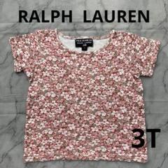 ラルフローレン　半袖Tシャツ 女の子　ピンク　花柄3T 100