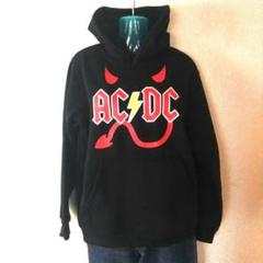 AC DC ロゴ スウェットパーカー ブラック 黒