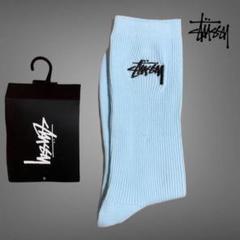新品未使用 ラスト1点】ステューシー stussy ソックス 靴下 水色