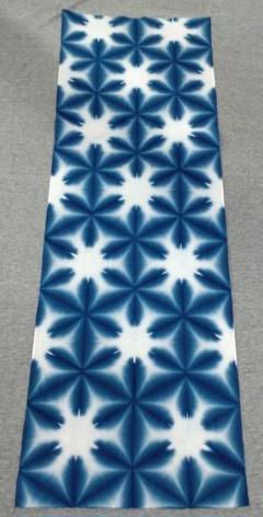 オーダー 手染め雪花絞り 麻の葉絞り生地 手ぬぐい 00a1b20e4a9490490e1e5431786061
