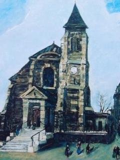 Alphonse Quizet【A la Sortie de l'Eglise】