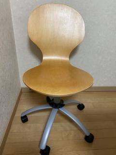 木製オフィスチェア 高さ調整可能