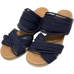 【美品】UGG アグ (22) サンダル ベルト ウェッジソール 本革 レザー