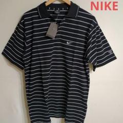 新品未使用　Nike ナイキ　ストライプ ポロシャツ ブラック
