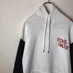 ECKŌ UNLTD. パーカー ホワイト/ブラック 2XL ヴィンテージ