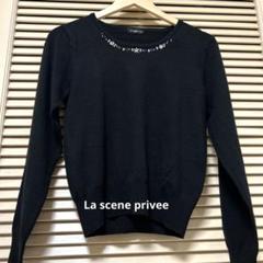 Lasceneprivee 薄手ニットビーズビジュー　19