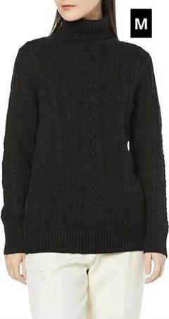 Amazon Essentialsセーター ケーブルニットタートルネック M