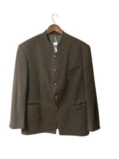 60s ヴィンテージ ユーロ ウールジャケット ペンキ ノーカラージャケット 古着 60s USA製 Lee レッド キルティング ライナー付 コットン