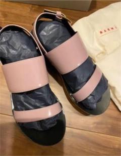 未使用 MARNI マルニ フスベットサンダル レザー ベルクロ 36