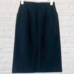 ビビッドレディ ストレート スカート ひざ丈 バックスリット 毛混 スーツ 終活