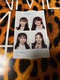 泉綾乃/坂下真心/山口美桜/三鴨くるみ NMB48 証明写真風ステッカー