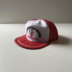【80s vintage】メッシュキャップ　マンチェスターユナイテッド　古着