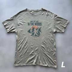 アメリカ古着半袖Tシャツ"DARE"ベージュ beige L キャンプアウトドア