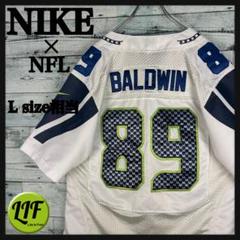 ナイキ NFL 全刺繍 シーホークス アメフトゲームシャツ L相当 5435