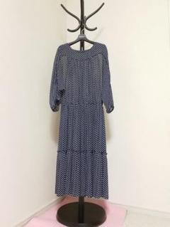 も*☆様 伊太利屋　ネイビー ヒョウ刺繍 プリーツワンピース　昭和レトロ　13 2025年最新】伊太利屋ワンピースの人気アイテム - メルカリ