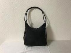 本物グッチGUCCI本革レザーキャンバスハンドバッグショルダーバック黒のサムネイル