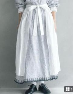sm2 かずみコラボ　エプロンリネンスカート　ベージュ 新品 SM2×kazumi コラボ エプロン&リネンスカート ベージュ